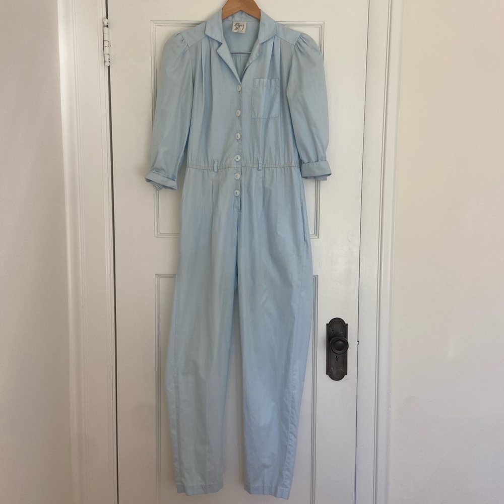 Byer Too! Vintage Baby Blue Jumpsuit